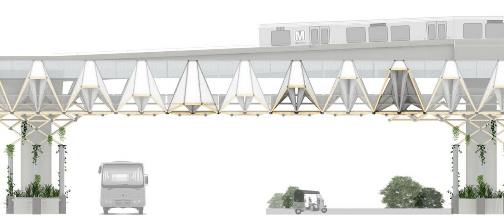 Elevational View Skywalk © Chaukor Studio