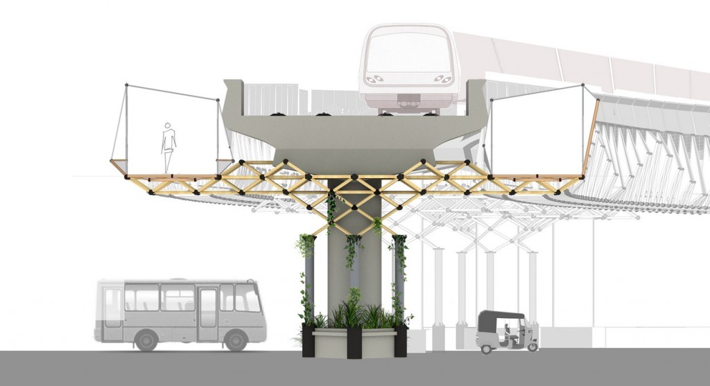 Sectional View Skywalk © Chaukor Studio