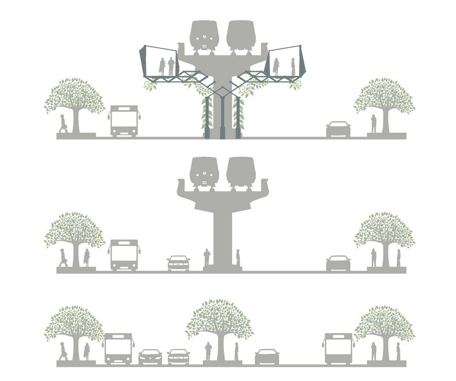 Schematic Regeneration of Public Space © Chaukor Studio