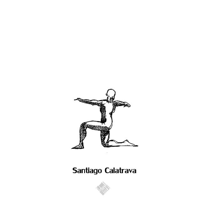 20 Human Silhouettes drawn By Famous Architects - Santiago Calatrava