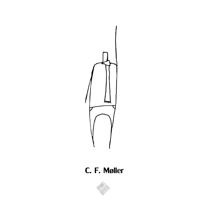 20 Human Silhouettes drawn By Famous Architects - C. F. Møller