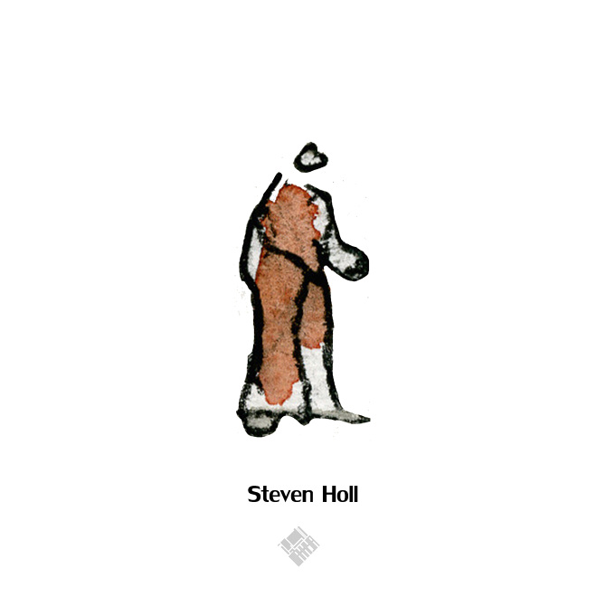 20 Human Silhouettes drawn By Famous Architects - Steven Holl