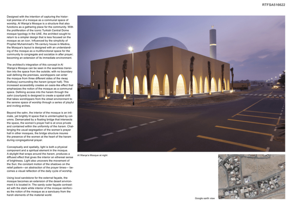 Al Warqa'a Mosque By Ibda Design