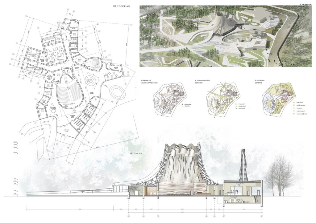 The Space Of Silence. Concept Project Of Crematorium Complex By Garaeva Milyausha