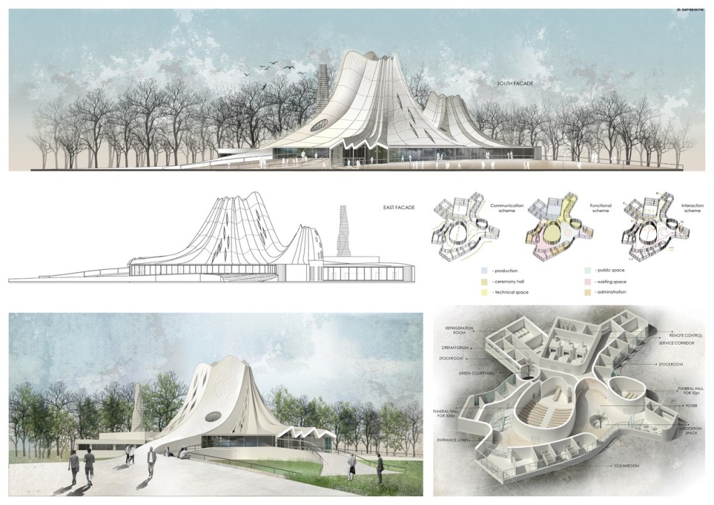 The Space Of Silence. Concept Project Of Crematorium Complex By Garaeva Milyausha