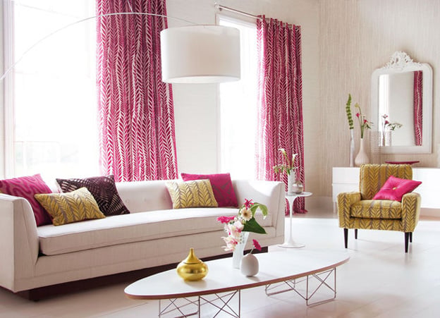 10 Elegant Living Room Color Schemes - Magnificent Magenta