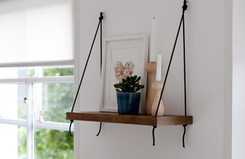 Beautiful and Stylish Rope Projects - Hanging Rope Shelves