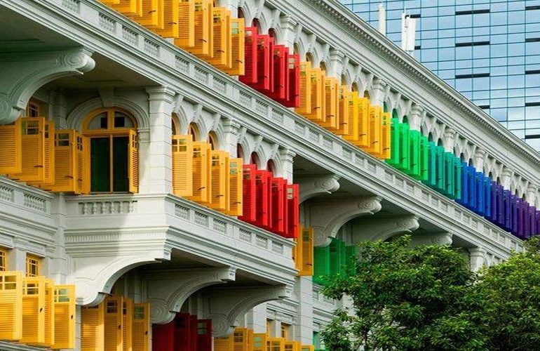 The MICA Building, Singapore is the headquarters of Ministry of Information, Communications and the Arts.