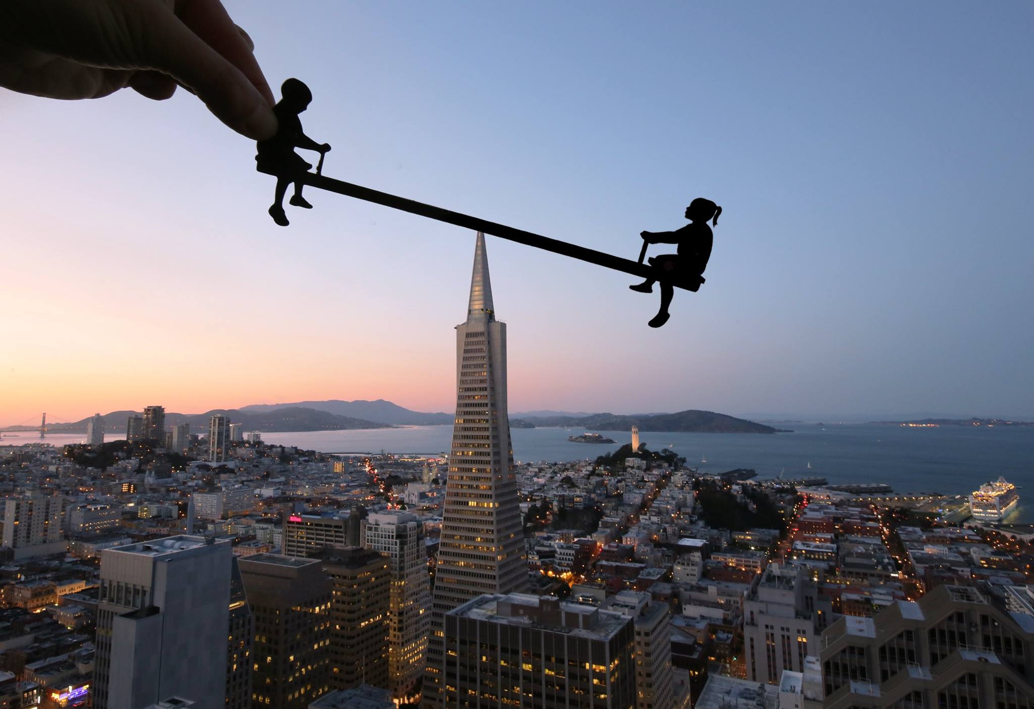 This Paper Art will Change How You See These Architecture Marvels - Sunset at San Francisco