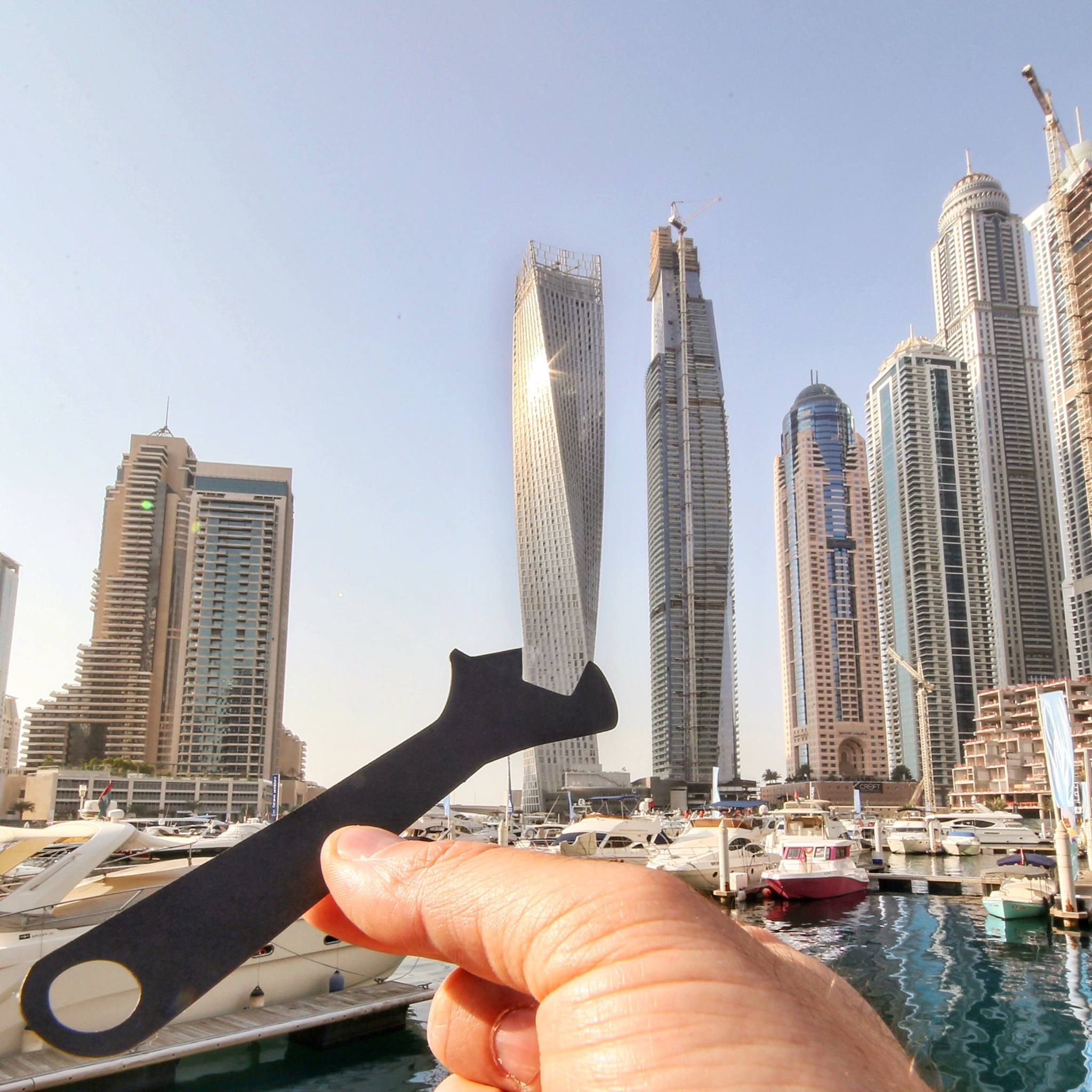 This Paper Art will Change How You See These Architecture Marvels - Tallest Spanner at Tallest twisted building, Dubai