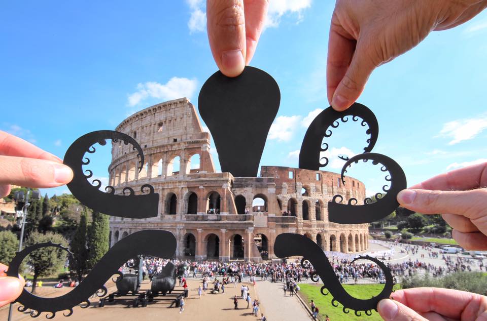 This Paper Art will Change How You See These Architecture Marvels - Octopus at Colosseum, Rome