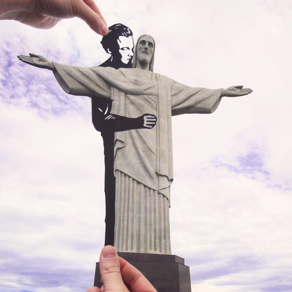 This Paper Art will Change How You See These Architecture Marvels - Flying jack at Rio