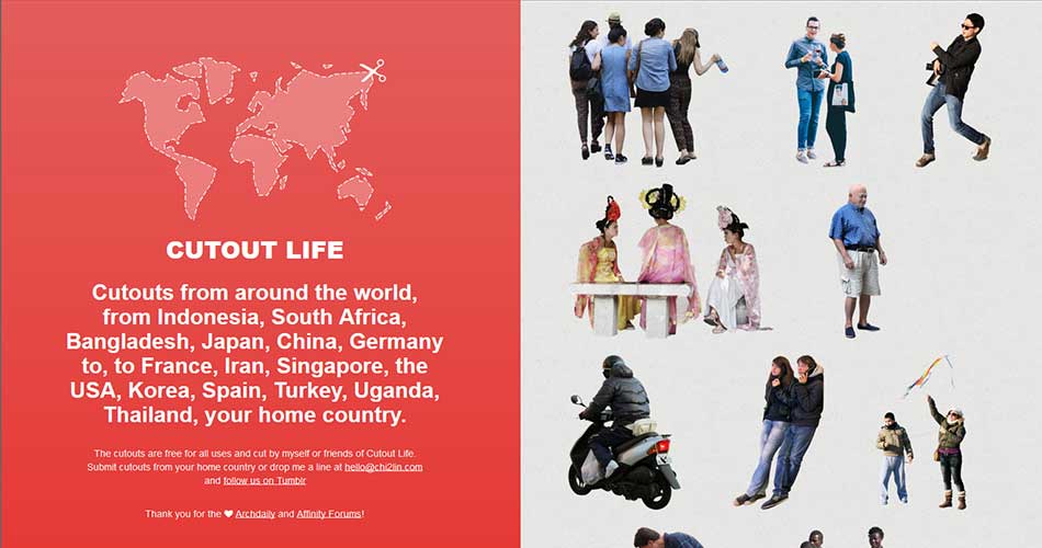 10 Websites to find Cutouts of People for Architectural Renderings - Cut Out Life | Includes Asian And Indian Cutouts