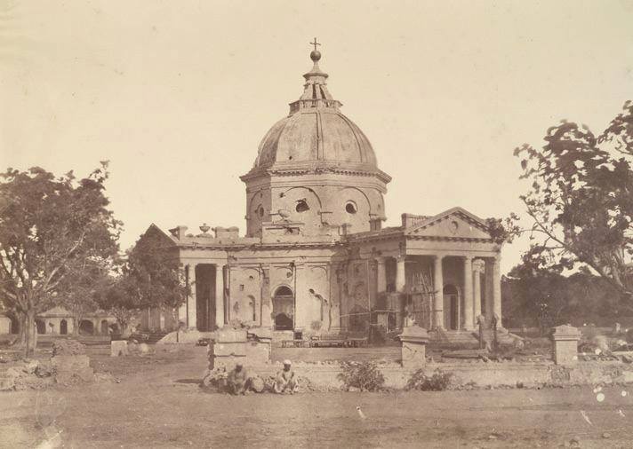 Delhi Now & Then - See how Delhi has changed through CENTURIES. This Is Amazing.! - St.James's Church, Delhi showing damage caused by the Mutiny fighting - 1858