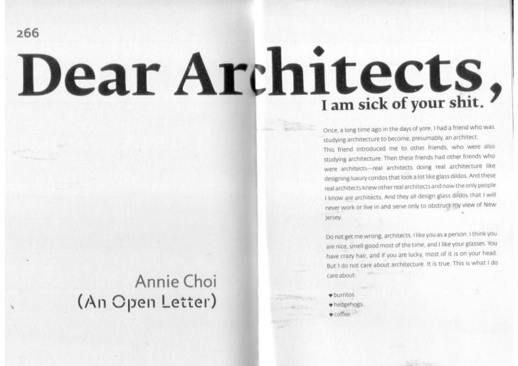 Dear Architects, I am sick of your shit. - Sheet2