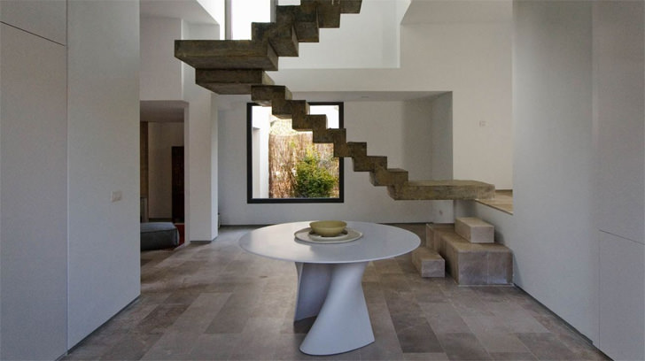10 Amazing and Creative Staircase Design Ideas - Floating Stairs in C 51 House