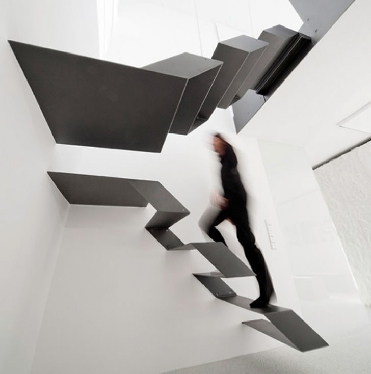 10 Amazing and Creative Staircase Design Ideas - Continuous Ribbon Stairs