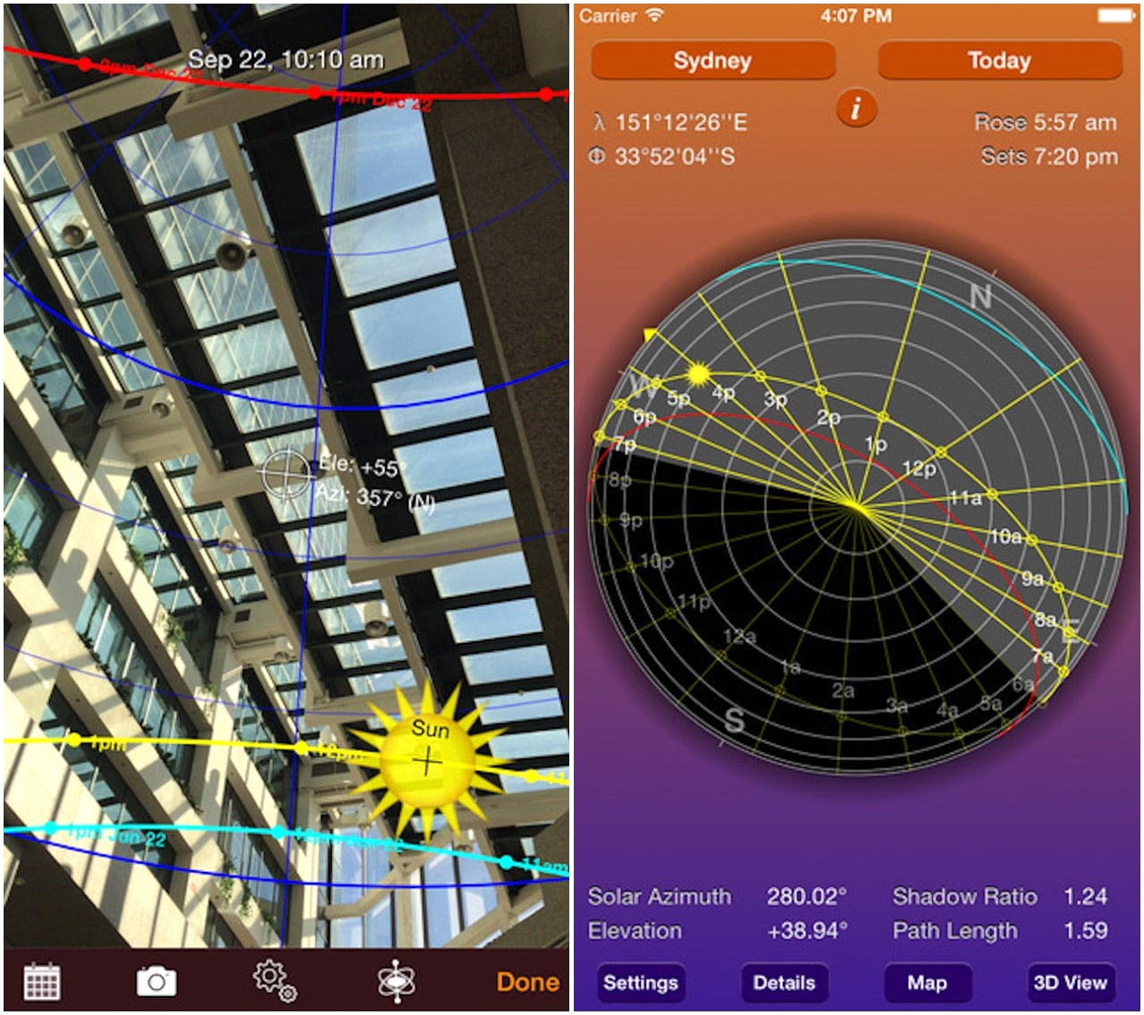 10 Architecture Apps To Try - Sun Seeker (iOS/Android)