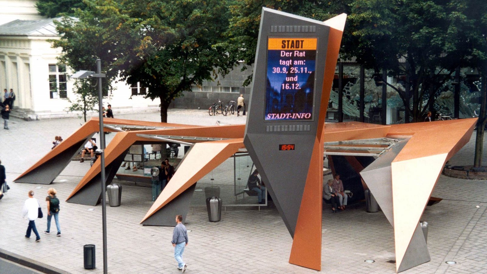 15 Works of Peter Eisenman Every Architect should visit - JC Decaux Bus Shelter, Germany