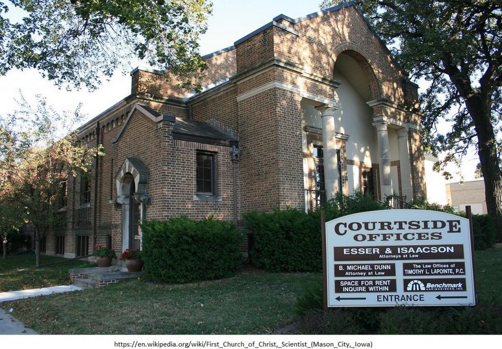 15 PLACES IN MASON CITY-FIRST CHURCH OF CHRIST