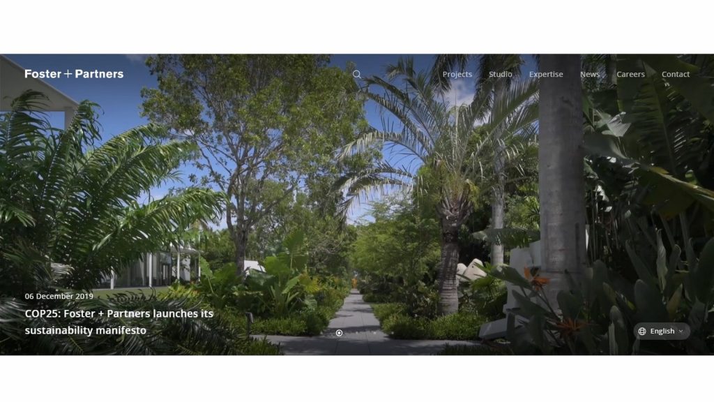 FOSTER AND PARTNERS Website Homepage