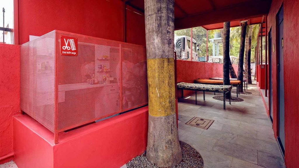 A rest area provided for truck drivers at the PAUSE facility by Rohan Chavan
