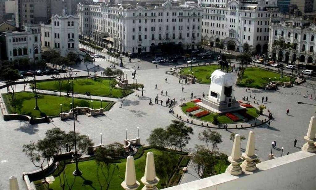 Aerial View of Plaza San Martin