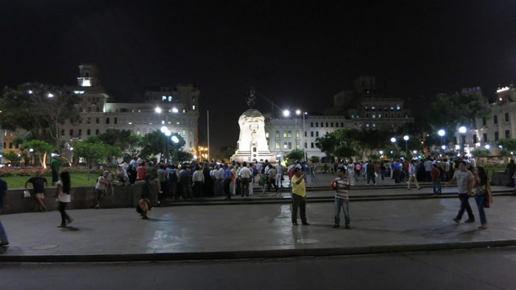 View of Plaza San Martin used a space for Public events