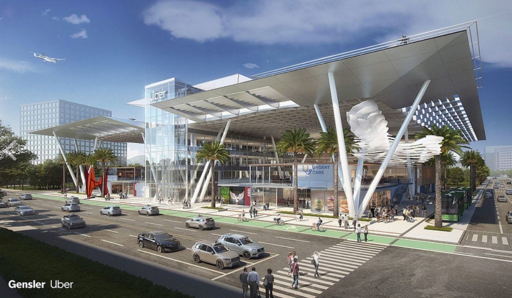 Uber Skyport Mobility Hub Concept by Gensler