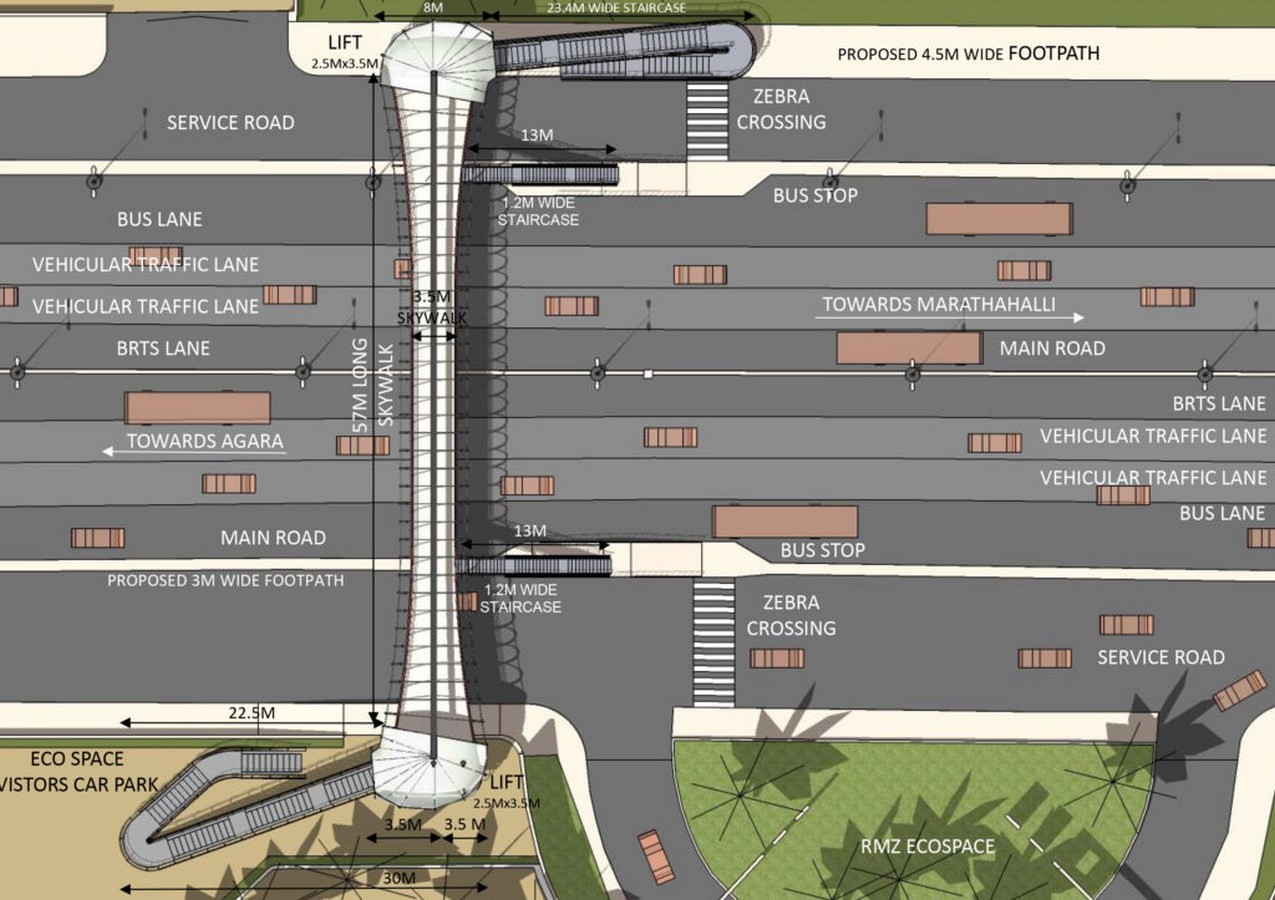 Foot-over bridge on Outer Ring Road at Bellandur, Bengaluru - Sheet2