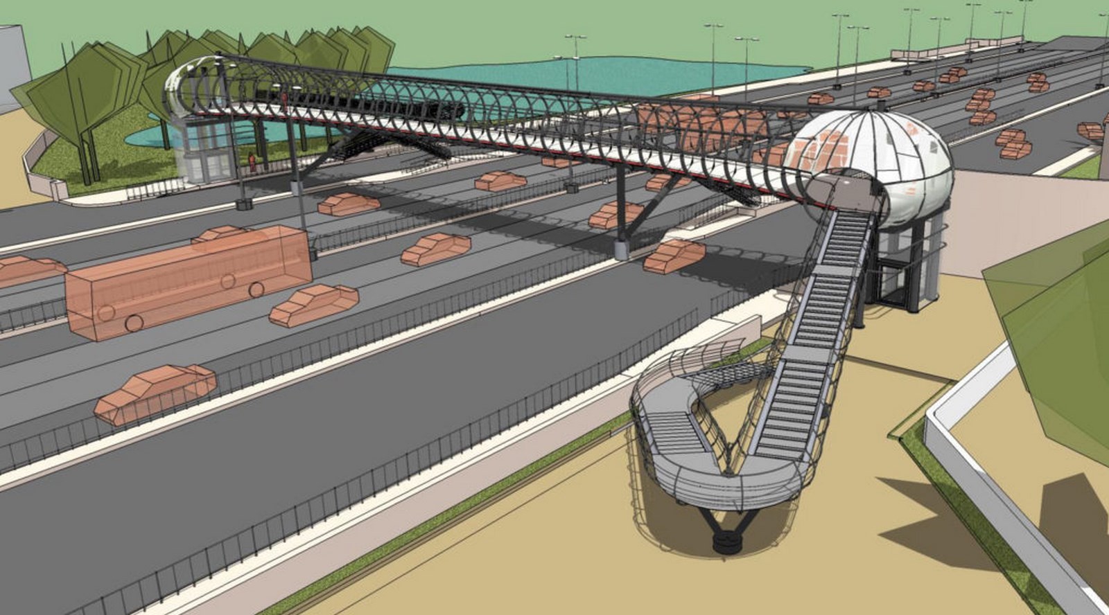 Foot-over bridge on Outer Ring Road at Bellandur, Bengaluru - Sheet3