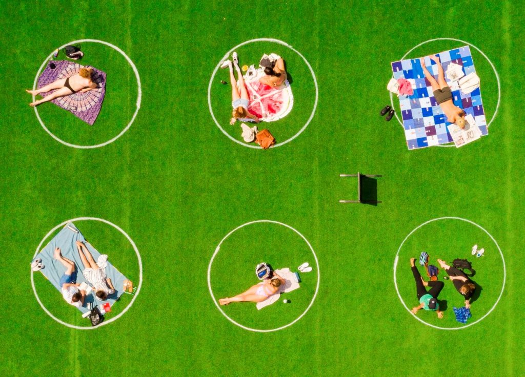 10 Innovative Conceptual Public space designs Post-Pandemic-Domino Park Social Distancing -1