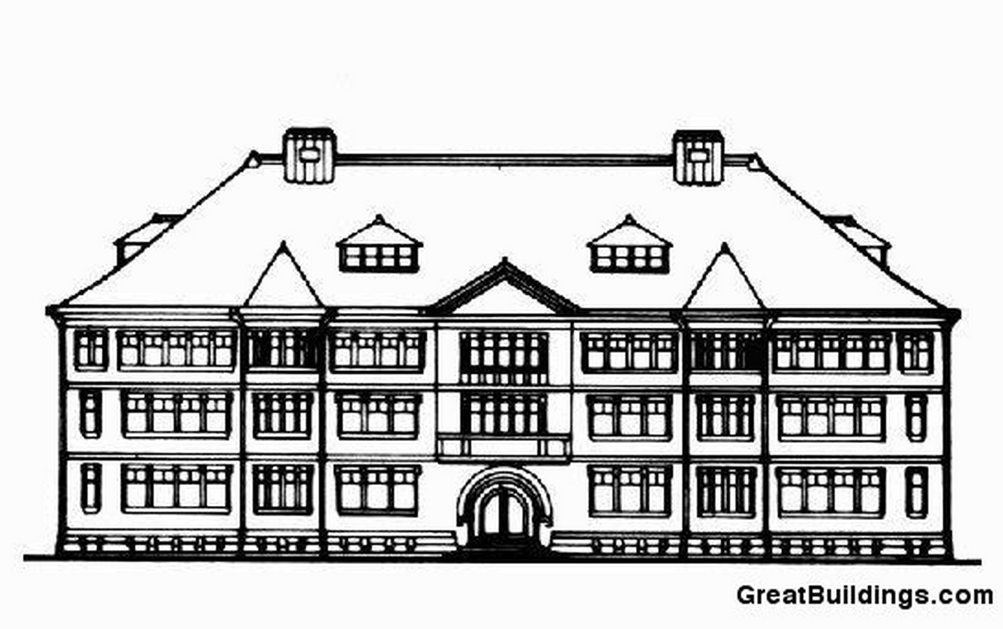 Sever Hall at Harvard (Cambridge, Massachusetts: 1884) - Sheet13
