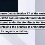 Registration not mandatory for undertaking the practice of architecture
