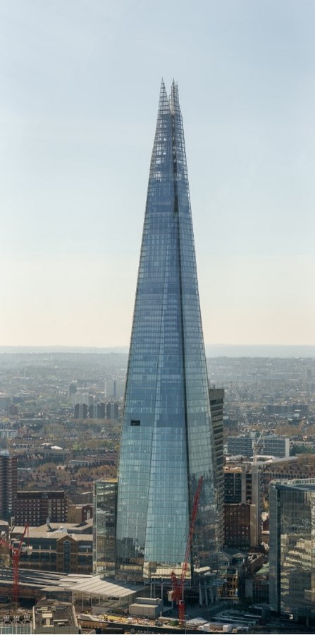 The Shard, London, designed by Renzo Piano. Stands out for its tapering glass structure ©en.wikipedia.org