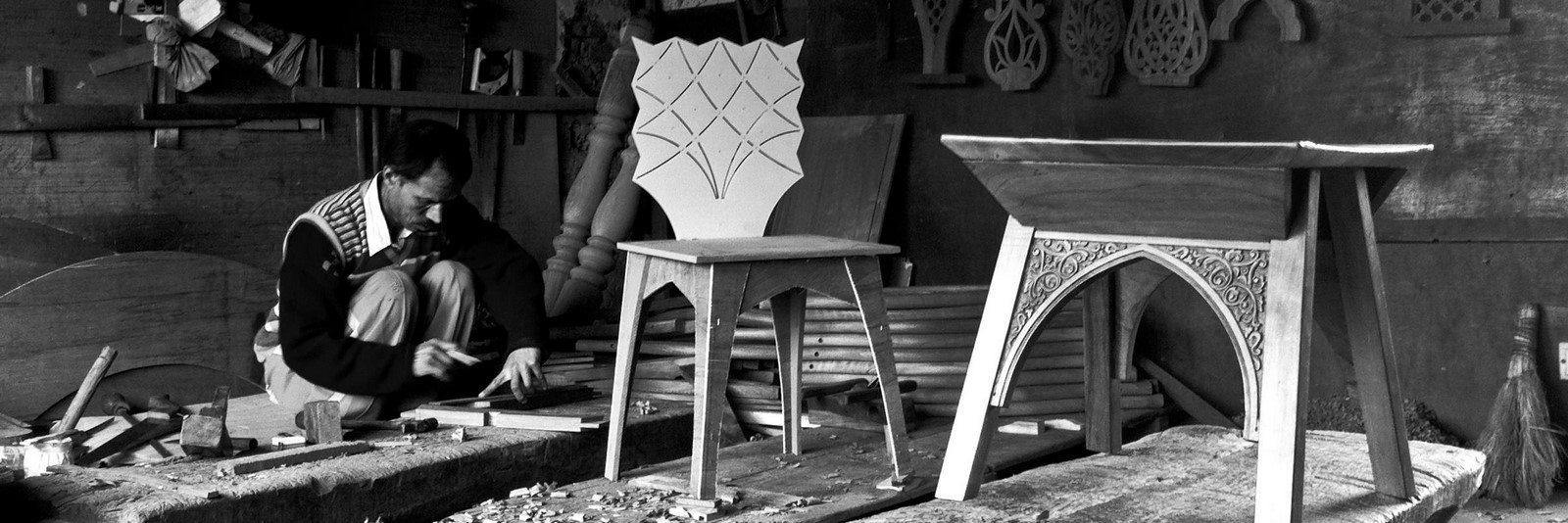 Muqarna Chair from Kashmir Collection - Sheet1