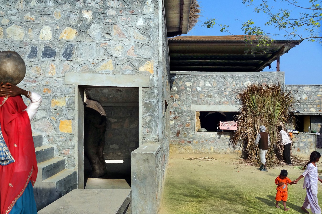 Housing Design in India | Housing for Mahouts and their Elephants - Sheet3