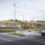 Sculptural Metal enclosure for HS2 ventilation shaft designed by Grimshaw - Sheet1