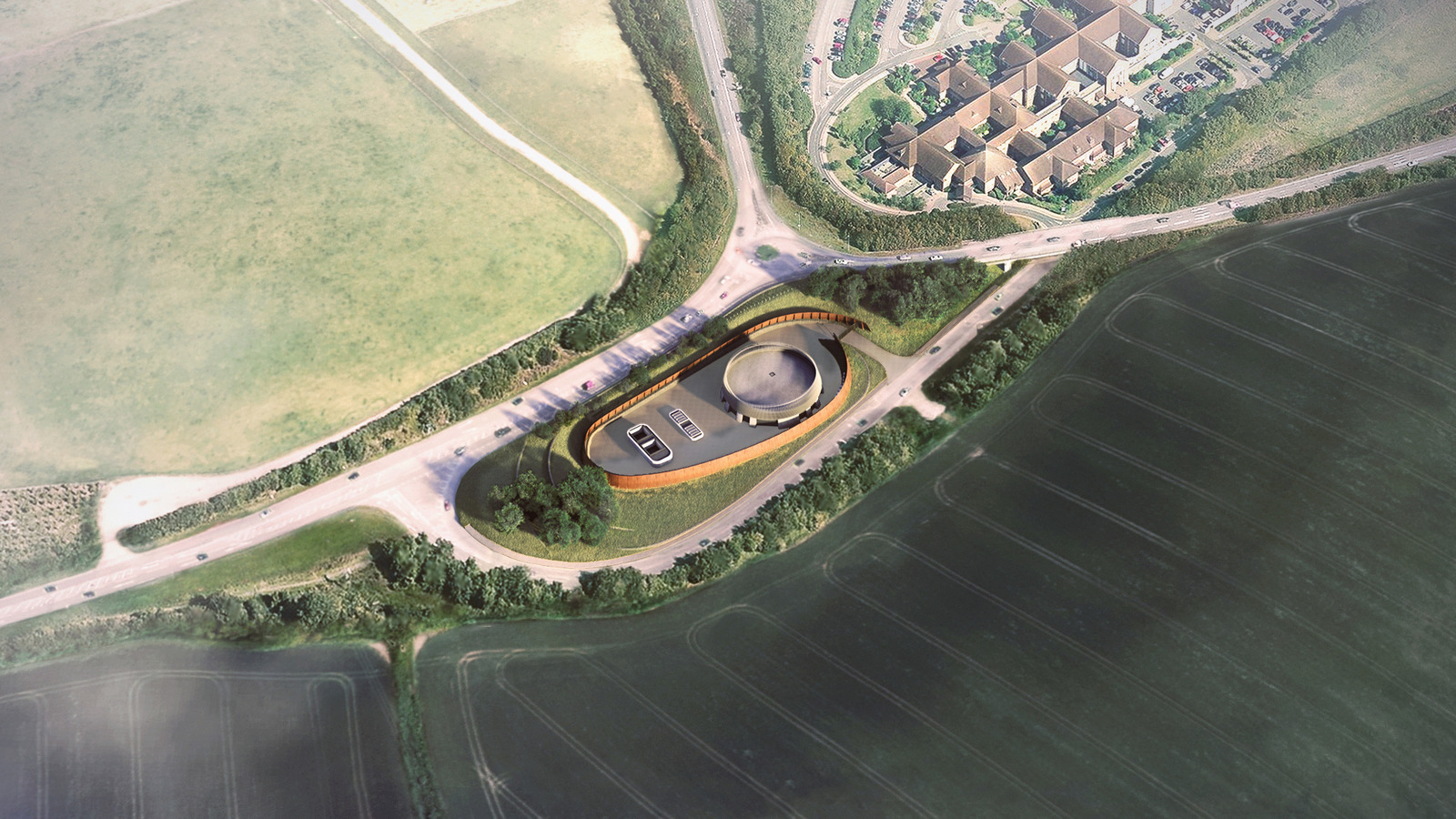 Sculptural Metal enclosure for HS2 ventilation shaft designed by Grimshaw - Sheet5