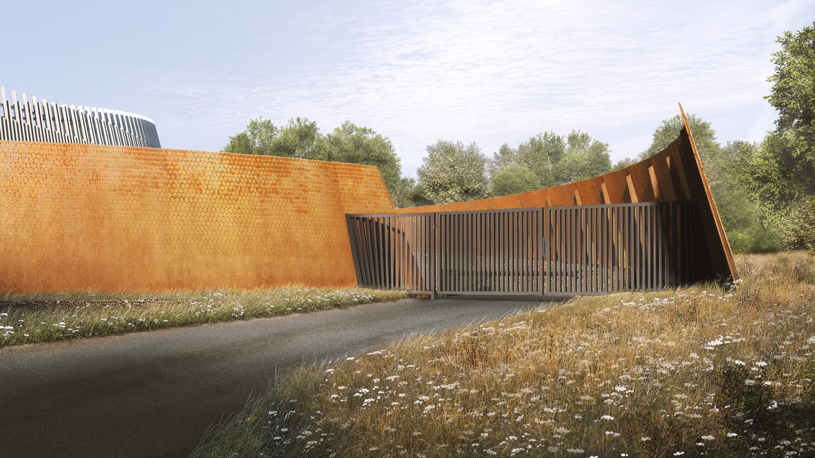Sculptural Metal enclosure for HS2 ventilation shaft designed by Grimshaw - Sheet6