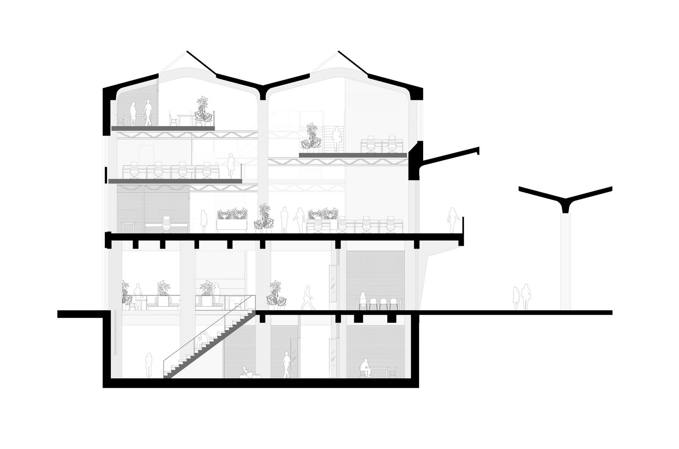Factory hall transforms into dynamic office by HofmanDujardin - Sheet24