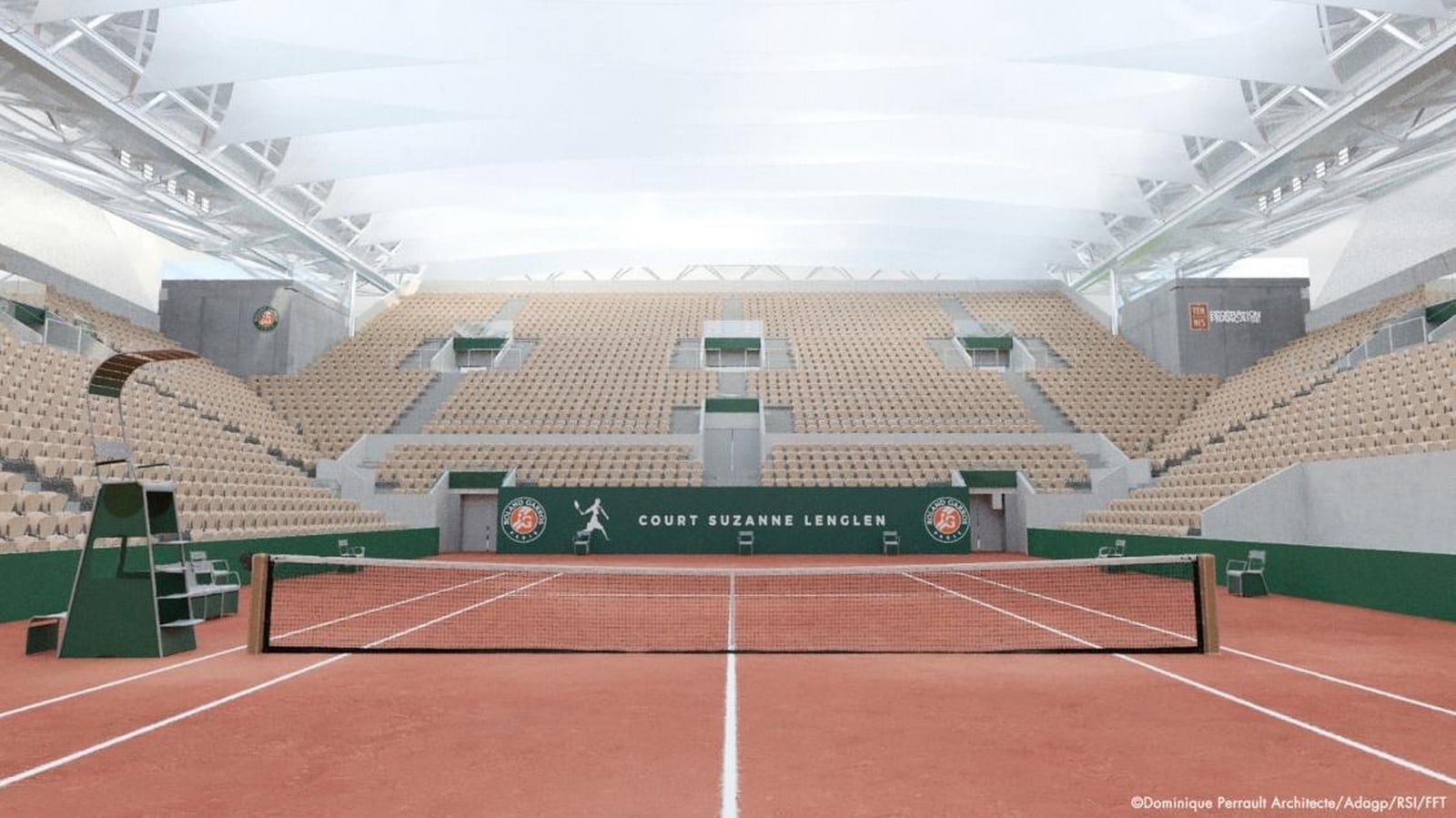 Suzanne Lenglen Tennis Court in Paris to be transformed with delicately pleated retractable roof by DPA - Sheet1