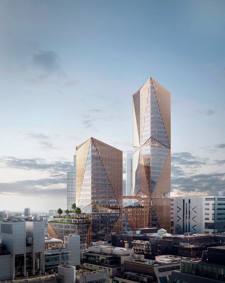 Visuals of high-rise office complex for London unveiled by 3XN- sheet1