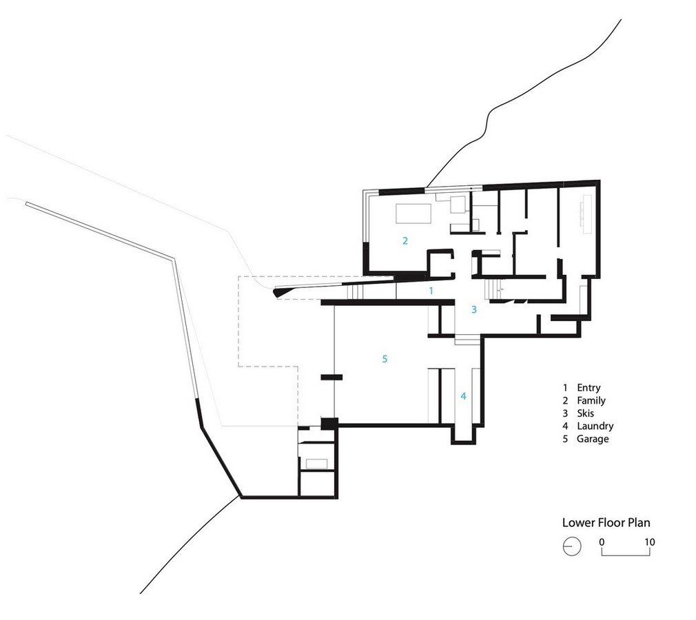 Three-storey coloured window, Lookout House created by Faulkner Architects - Sheet12