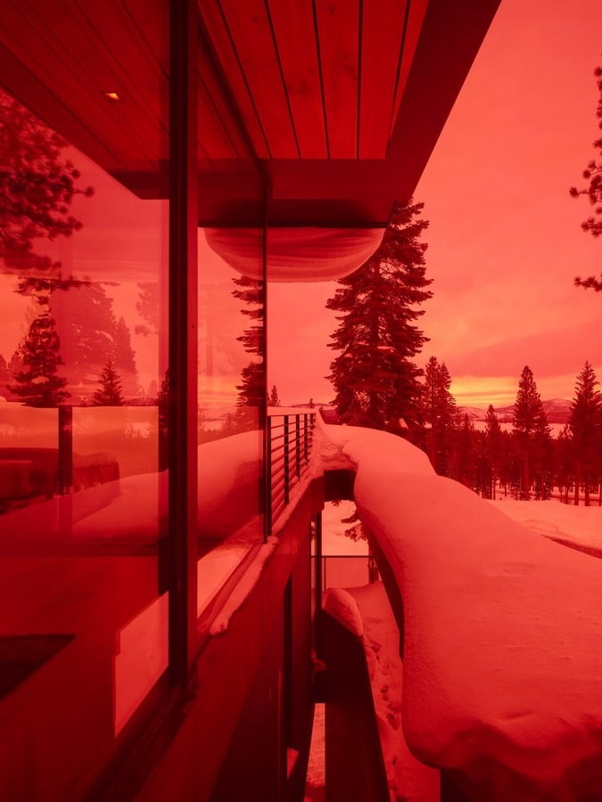 Three-storey coloured window, Lookout House created by Faulkner Architects - Sheet27