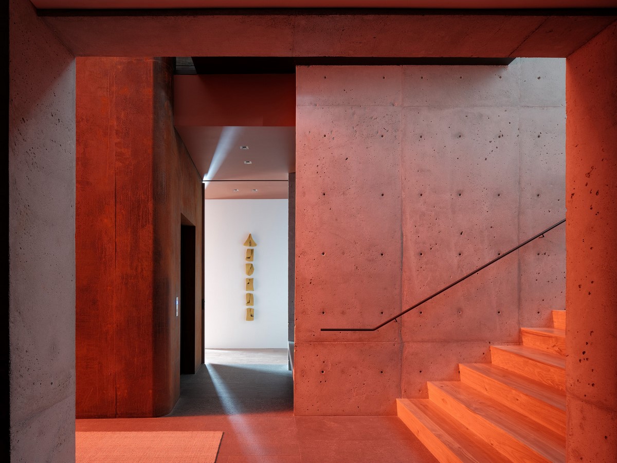 Three-storey coloured window, Lookout House created by Faulkner Architects - Sheet8
