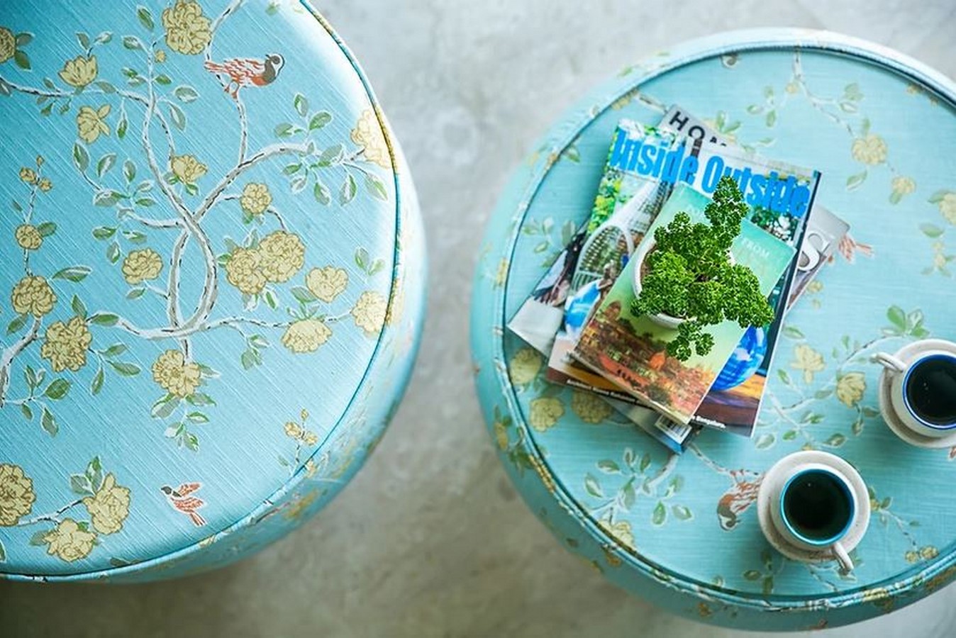 Upcycled furniture – Tyre Pouffes and table - Sheet1