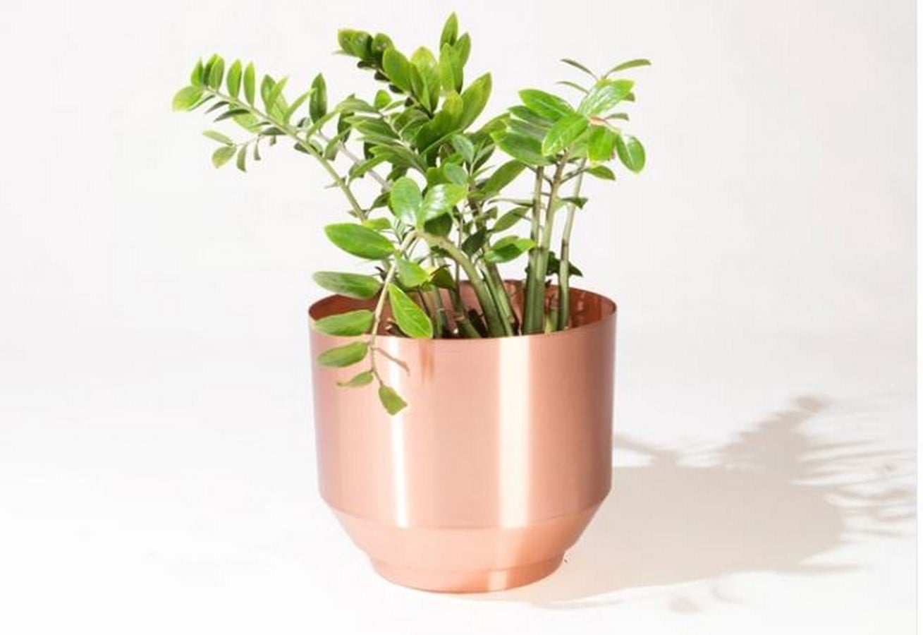 Hand spun copper Planter stand