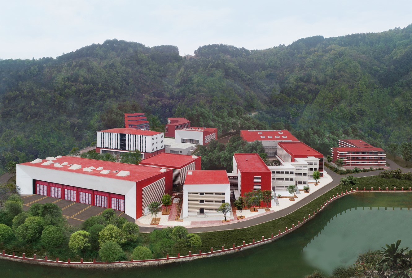 Qiannan Mountain Fire and Emergency Rescue Training Center by West-line Studio - Sheet6