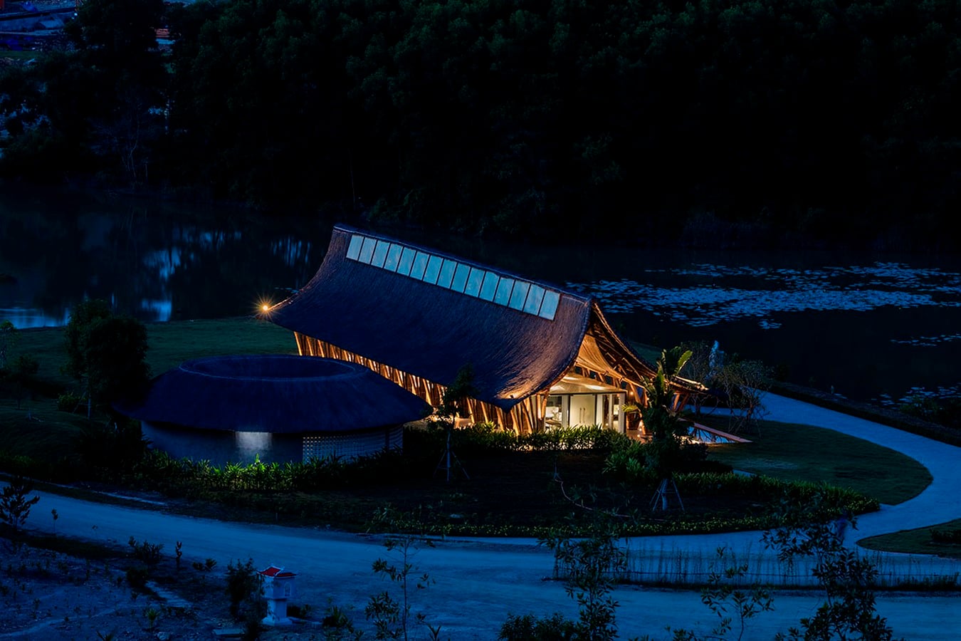 Highly-Curved Bamboo Roof For Visiting Center For Huong An Vien Cemetery created by VTN Architects - Sheet1